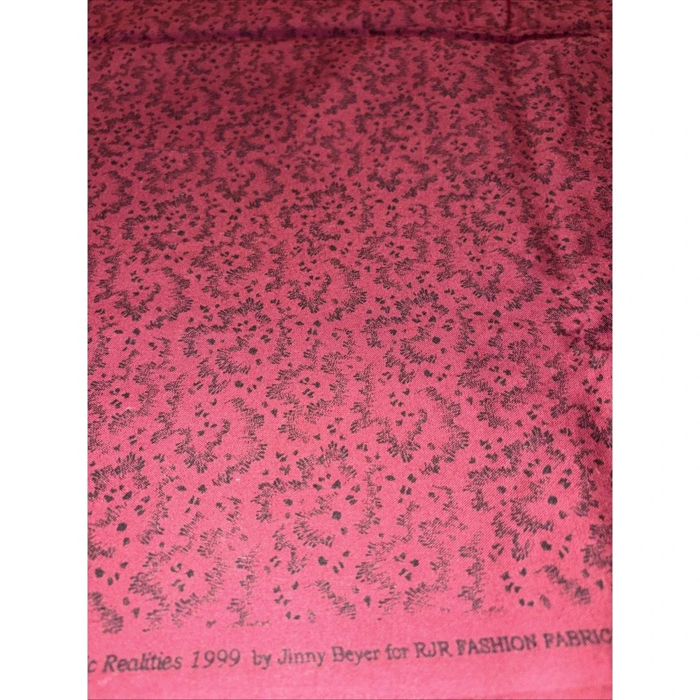 RJR 1999 Jinny Beyer Basic Realities Deep Red Cotton Fabric 1.35 Yards